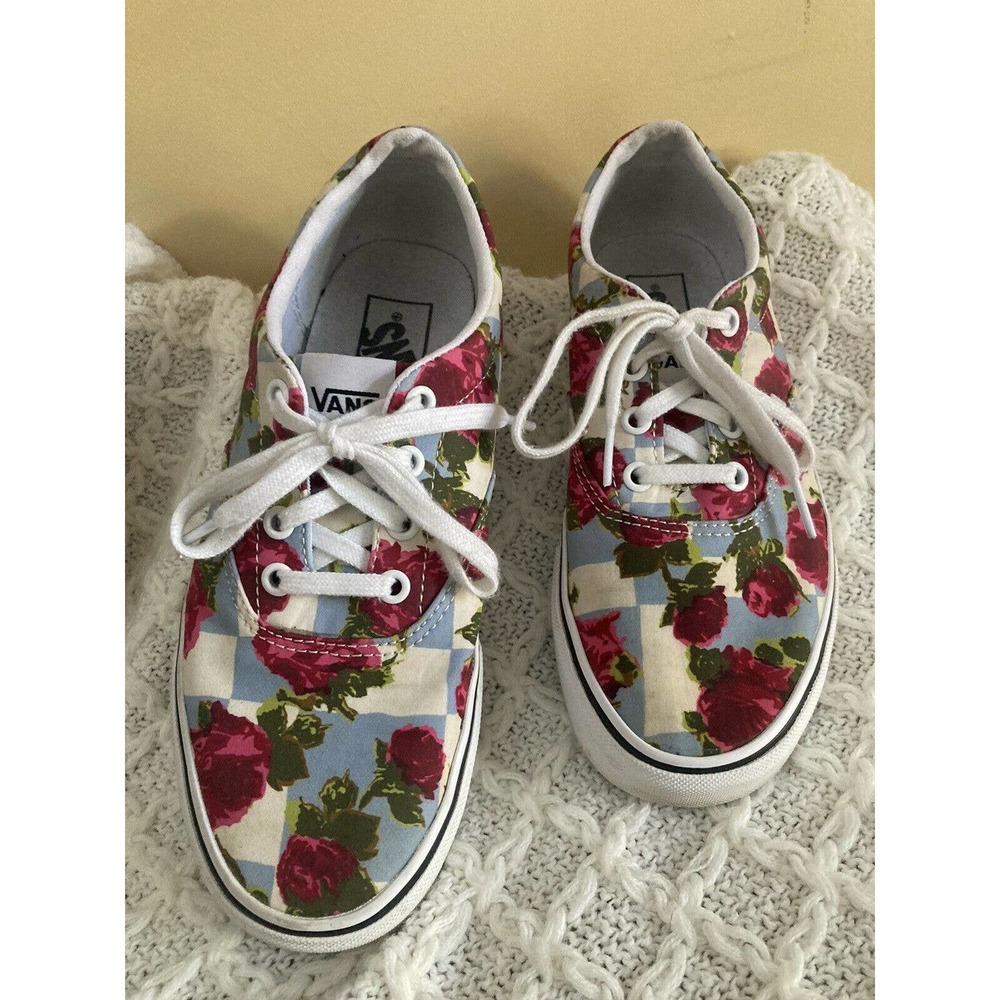 Vans Sneakers Floral Design Women’s 7.5 Tie-up Excellent